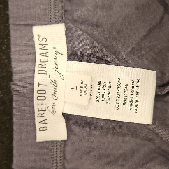 BAREFOOT DREAMS Milk Luxe Jersey Classic Pant ~ Graphite Gray Large L NWOT - Picture 10 of 11